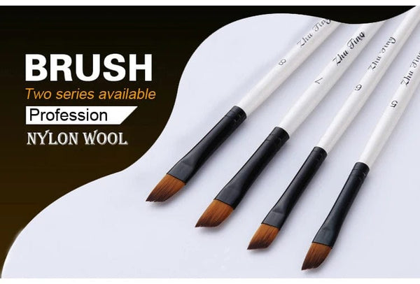Planet Gates 12 Pcs/set Nylon Hair Wooden Handle Watercolor Paint Brush Pen Set Learning DIY Oil Acrylic Painting Art Paint Brushes Supplies