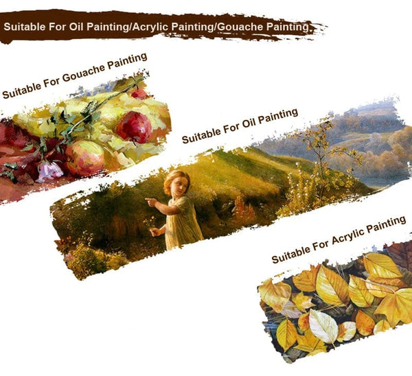 Planet Gates 12 Pcs/set Nylon Hair Wooden Handle Watercolor Paint Brush Pen Set Learning DIY Oil Acrylic Painting Art Paint Brushes Supplies