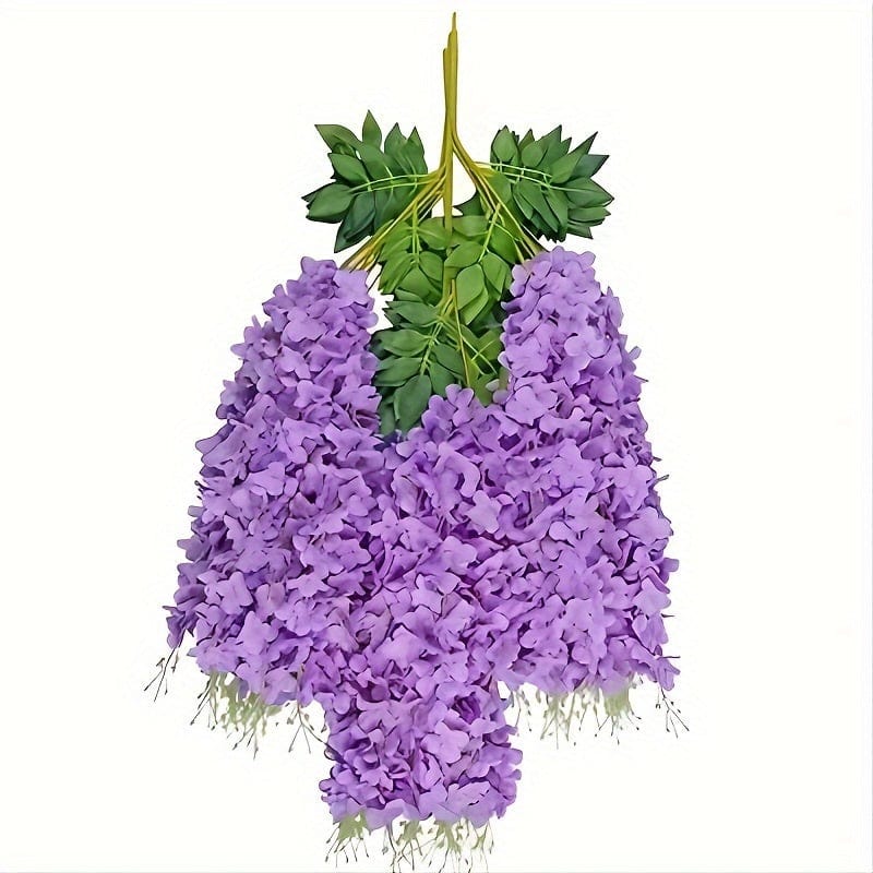 Planet Gates 12 Pieces Of Artificial Hanging Plants, High Quality Antioxidant Artificial Flowers, Artificial Wisteria Plants, Artificial Plants For Home Decoration Wall Decoration Wedding Party Decoration