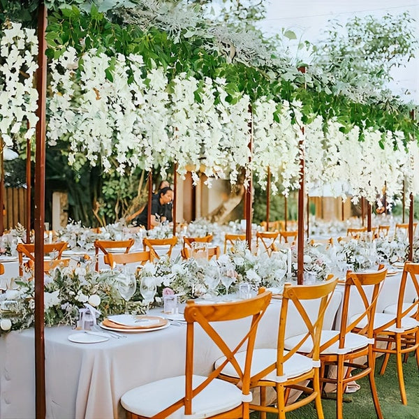 Planet Gates 12 Pieces Of Artificial Hanging Plants, High Quality Antioxidant Artificial Flowers, Artificial Wisteria Plants, Artificial Plants For Home Decoration Wall Decoration Wedding Party Decoration