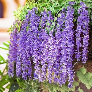 Planet Gates 12 Pieces Of Artificial Hanging Plants, High Quality Antioxidant Artificial Flowers, Artificial Wisteria Plants, Artificial Plants For Home Decoration Wall Decoration Wedding Party Decoration