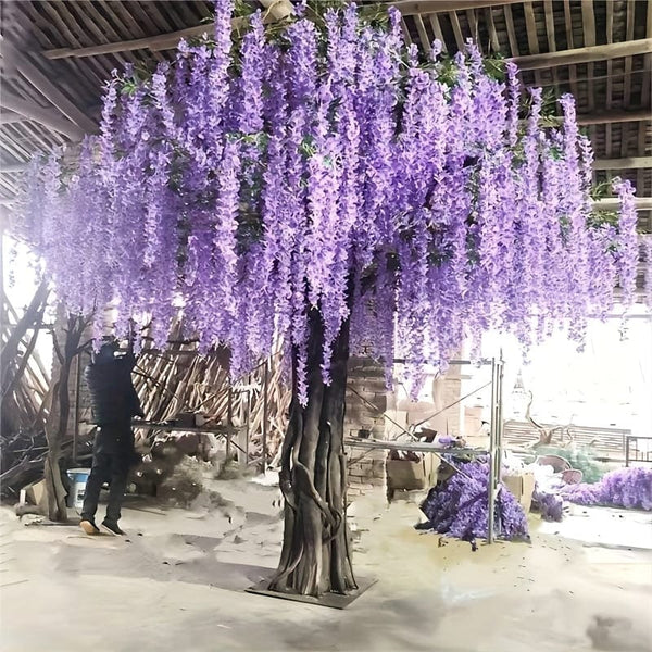 Planet Gates 12 Pieces Of Artificial Hanging Plants, High Quality Antioxidant Artificial Flowers, Artificial Wisteria Plants, Artificial Plants For Home Decoration Wall Decoration Wedding Party Decoration