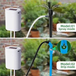 Planet Gates 12 pump kit Automatic Plant Flower Watering Pump Home Sprinkler Drip Irrigation Device 2/4/8/16 Heads Pump Timer System Kit Garden Tool