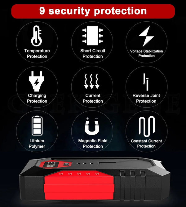 Planet Gates 1200A 18000mAh 1 / CHINA Portable Car Jump Starter 18000mAh Power Bank Car Booster Charger 12V Starting Device Petrol Diesel Car Emergency Booster