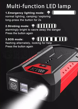 Planet Gates 1200A 18000mAh 1 / CHINA Portable Car Jump Starter 18000mAh Power Bank Car Booster Charger 12V Starting Device Petrol Diesel Car Emergency Booster