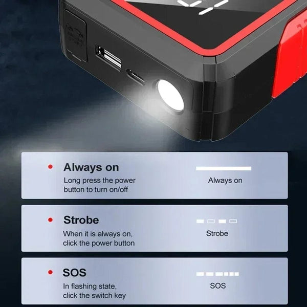Planet Gates 1200A 2 / Russian Federation 2000A Car Jump Starter 1200A 12V Output Portable Emergency Start-up Charger for Cars Booster Battery Starting Device