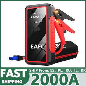 Planet Gates 1200A 2 / Russian Federation 2000A Car Jump Starter 1200A 12V Output Portable Emergency Start-up Charger for Cars Booster Battery Starting Device