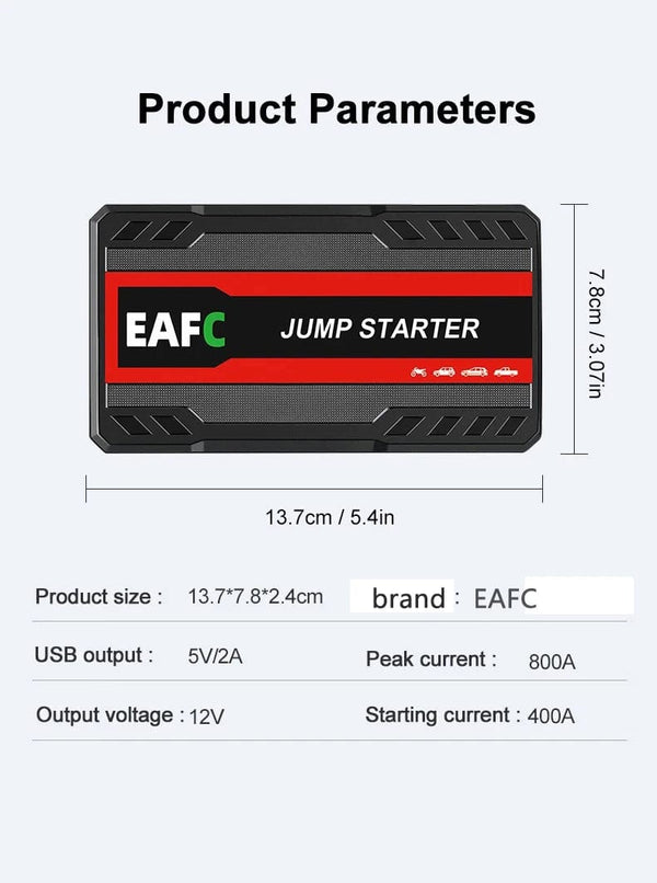 Planet Gates 1200A 2 / Russian Federation 2000A Car Jump Starter 1200A 12V Output Portable Emergency Start-up Charger for Cars Booster Battery Starting Device