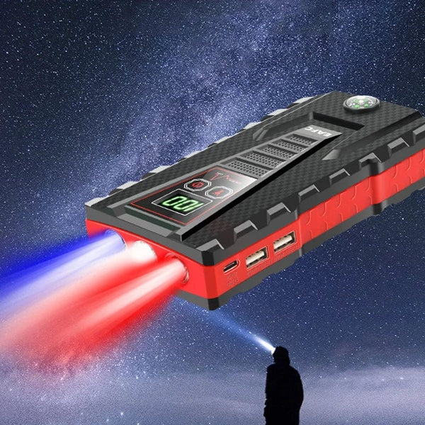 Planet Gates 1200A red with box / Poland EAFC 12V  Car Jump Starter Power Bank Portable Car Battery Booster ChargerStarting Device Auto Emergency Start-up Lighting