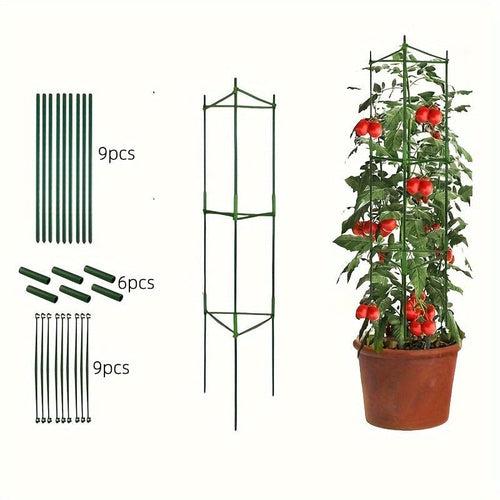Planet Gates 120cm 24pcs/33pcs Plant Cages 119.99/159.99cm Tomato Cages Deformable Plant Supports Tomato Support Garden Plant Cages Multi-Functional Tomato Cucumber Trellis For Climbing Vegetables