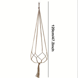 Planet Gates 120cm（47.28inch） 3pcs/ Set, Gardening Woven Hanging Frame Flowerpot Net Pocket Hemp Rope Simple Indoor And Outdoor Hanging Basket Decoration