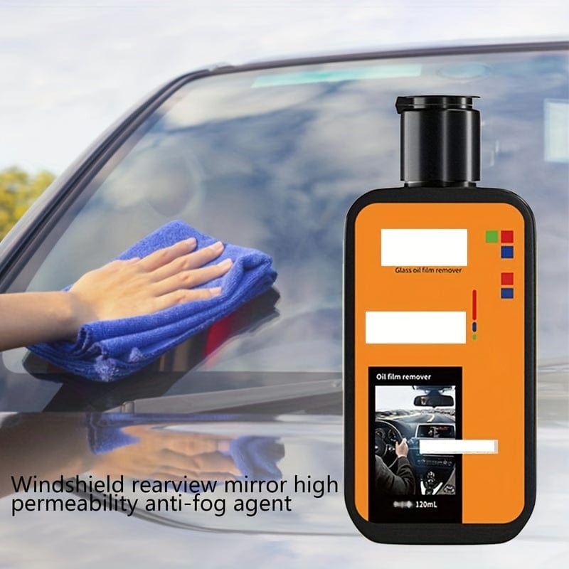 Planet Gates 120ml+Sponges Car Oil Film Remover Front Glass Cleaner Oil Film Removal Glass Film Cleaner