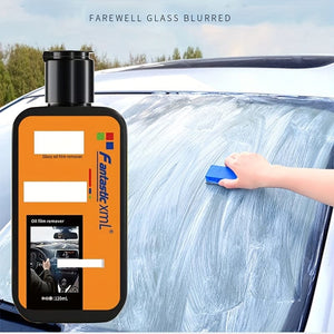 Planet Gates 120ml+Sponges Car Oil Film Remover Front Glass Cleaner Oil Film Removal Glass Film Cleaner