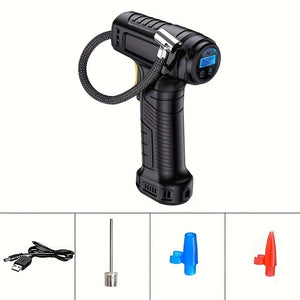 Planet Gates 120W Car Air Pump 120W Portable Car Air Compressor Car Air Pump Inflate Your Tires With Ease Wireless & Wired Vehicle Handheld Pump With LED Light