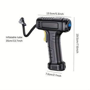Planet Gates 120W Car Air Pump 120W Portable Car Air Compressor Car Air Pump Inflate Your Tires With Ease Wireless & Wired Vehicle Handheld Pump With LED Light