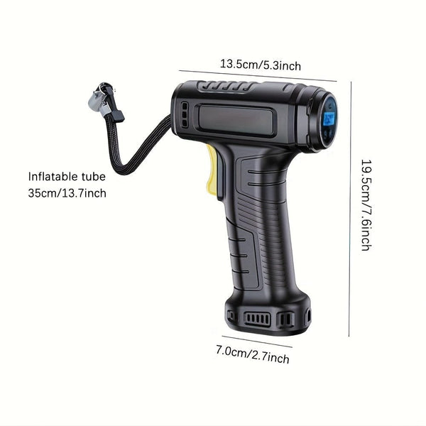 Planet Gates 120W Car Air Pump 120W Portable Car Air Compressor Car Air Pump Inflate Your Tires With Ease Wireless & Wired Vehicle Handheld Pump With LED Light