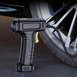 Planet Gates 120W Car Air Pump 120W Portable Car Air Compressor Car Air Pump Inflate Your Tires With Ease Wireless & Wired Vehicle Handheld Pump With LED Light