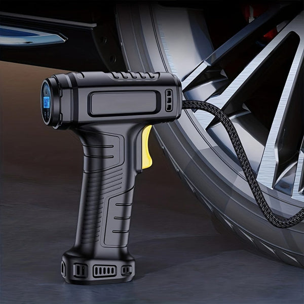 Planet Gates 120W Car Air Pump 120W Portable Car Air Compressor Car Air Pump Inflate Your Tires With Ease Wireless & Wired Vehicle Handheld Pump With LED Light