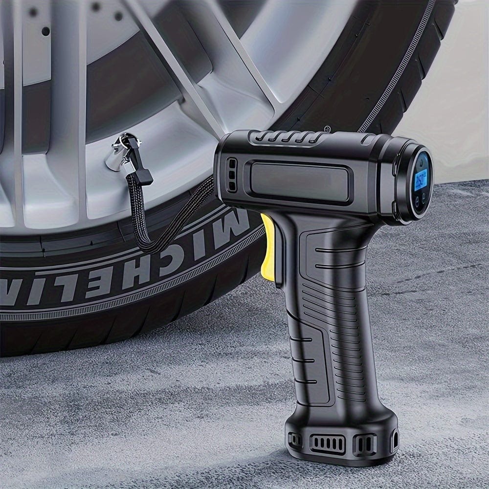 Planet Gates 120W Car Air Pump 120W Portable Car Air Compressor Car Air Pump Inflate Your Tires With Ease Wireless & Wired Vehicle Handheld Pump With LED Light