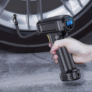Planet Gates 120W Car Air Pump 120W Portable Car Air Compressor Car Air Pump Inflate Your Tires With Ease Wireless & Wired Vehicle Handheld Pump With LED Light