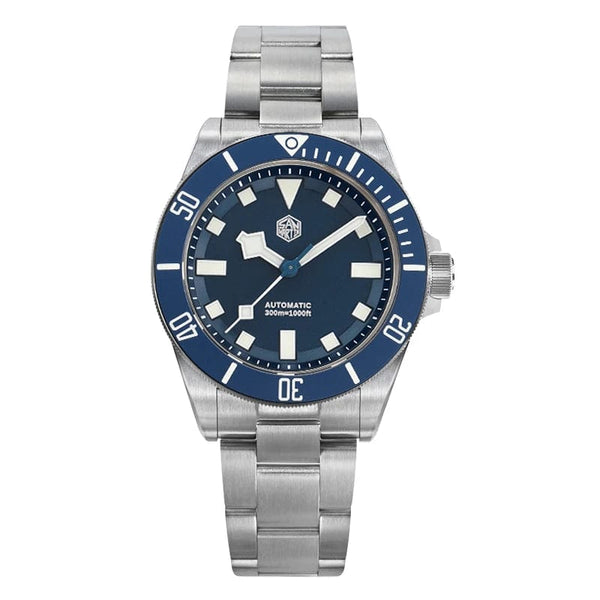 Planet Gates 121T BL No-Calendar San Martin SN0121T Titanium Diving Watch NH35 Automatic Movement Watches Grade2 Titanium 120 Click Waterproof 300m Wristwatch