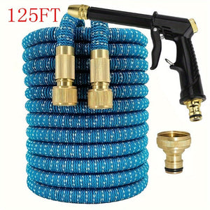 Planet Gates 125FT 1 Roll, New Retractable Water Hose Car Wash Flowers Magic Hose Magic Water Hose Home Car Wash Garden Hose 3 Times Retractable Spray Gun 5.18meter、25FT、15.24meter、22.86meter、30.48meter、38.1meter