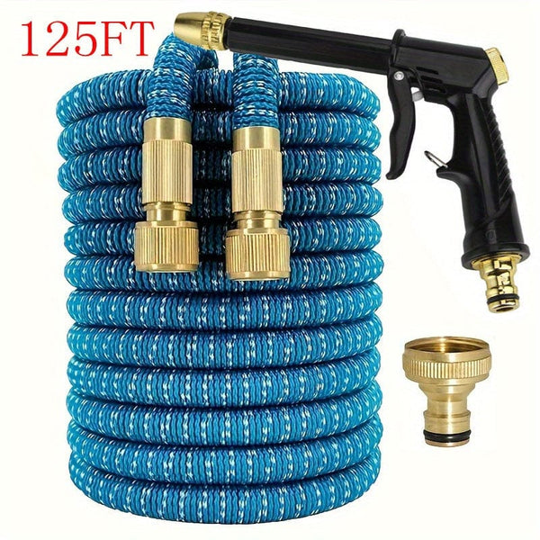 Planet Gates 125FT 1 Roll, New Retractable Water Hose Car Wash Flowers Magic Hose Magic Water Hose Home Car Wash Garden Hose 3 Times Retractable Spray Gun 5.18meter、25FT、15.24meter、22.86meter、30.48meter、38.1meter