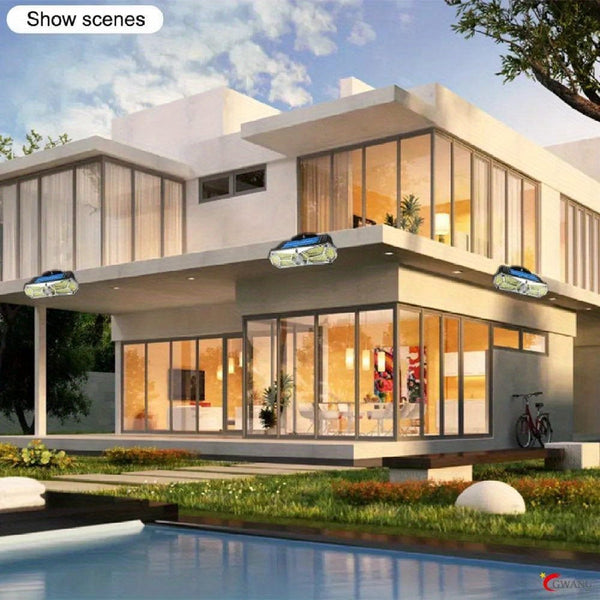 Planet Gates 126LED/COB Solar Lights, Outdoor Motion Sensor Light, Waterproof, Bright Solar Wireless Wall Lamp, With 3 Modes And 8 Wide Angle, For Deck, Courtyard, Garden, Terrace, Platform, Roof, Street Lamp