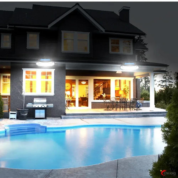 Planet Gates 126LED/COB Solar Lights, Outdoor Motion Sensor Light, Waterproof, Bright Solar Wireless Wall Lamp, With 3 Modes And 8 Wide Angle, For Deck, Courtyard, Garden, Terrace, Platform, Roof, Street Lamp