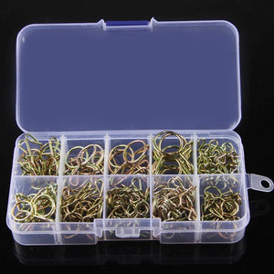 Planet Gates 126Pcs 5mm-14mm Hose Clamp Zinc Plated Spring Clips Gear Hose Fuel Line Clamp for Boats Motorcycles