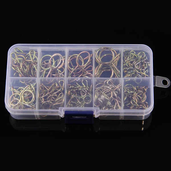 Planet Gates 126Pcs 5mm-14mm Hose Clamp Zinc Plated Spring Clips Gear Hose Fuel Line Clamp for Boats Motorcycles