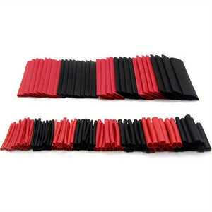 Planet Gates 127PCS 127pcs Black Red Heat Shrink Tubing 2:1 Assortment Polyolefin Tube Car Cable Sleeve Winding Wire Kit