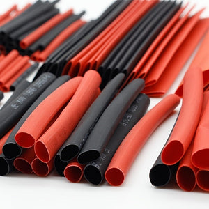 Planet Gates 127PCS 127pcs Black Red Heat Shrink Tubing 2:1 Assortment Polyolefin Tube Car Cable Sleeve Winding Wire Kit