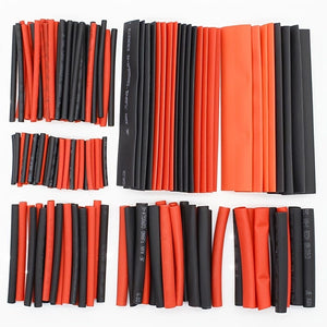 Planet Gates 127PCS 127pcs Black Red Heat Shrink Tubing 2:1 Assortment Polyolefin Tube Car Cable Sleeve Winding Wire Kit