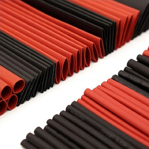 Planet Gates 127PCS 127pcs Black Red Heat Shrink Tubing 2:1 Assortment Polyolefin Tube Car Cable Sleeve Winding Wire Kit