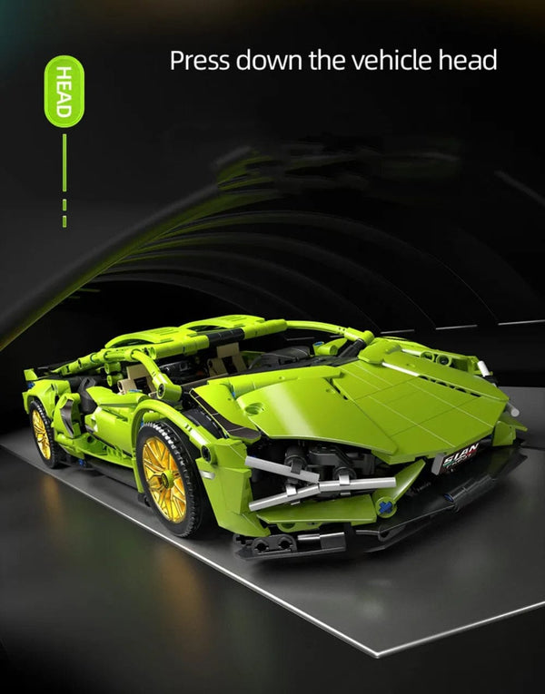 Planet Gates 1280pcs Technical Famous Racing Sport Car Model Building Blocks City Mechanical Speed Vehicle Supercar Brick Puzzle Toys Kid Adult Gift