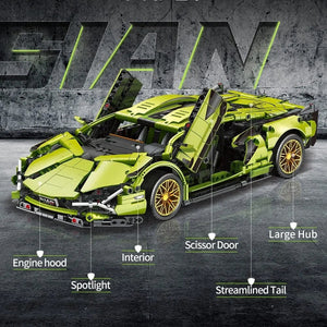 Planet Gates 1280pcs Technical Famous Racing Sport Car Model Building Blocks City Mechanical Speed Vehicle Supercar Brick Puzzle Toys Kid Adult Gift