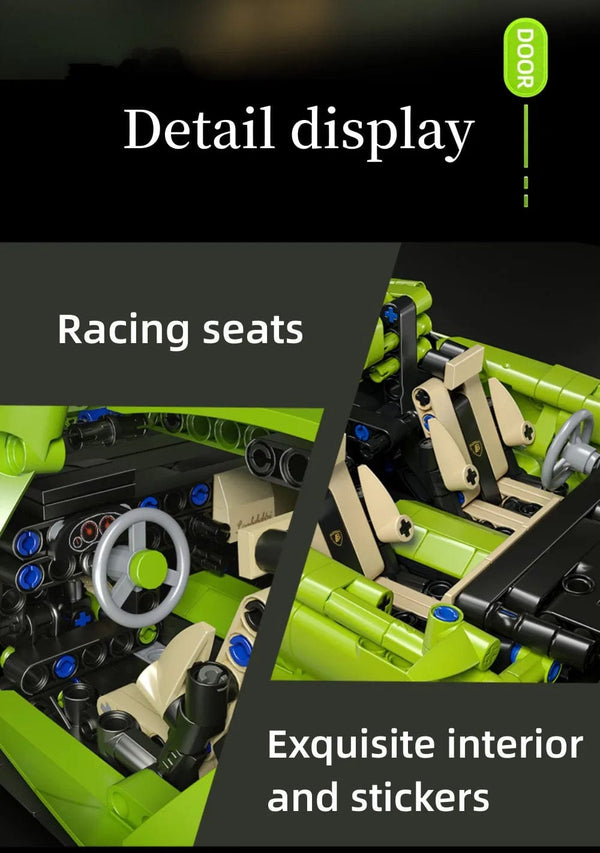 Planet Gates 1280pcs Technical Famous Racing Sport Car Model Building Blocks City Mechanical Speed Vehicle Supercar Brick Puzzle Toys Kid Adult Gift