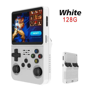 Planet Gates 128G   Whitr R36s new handheld game console open source Linux 3.5-inch IPS screen handheld 128GB video player Xmas Gift