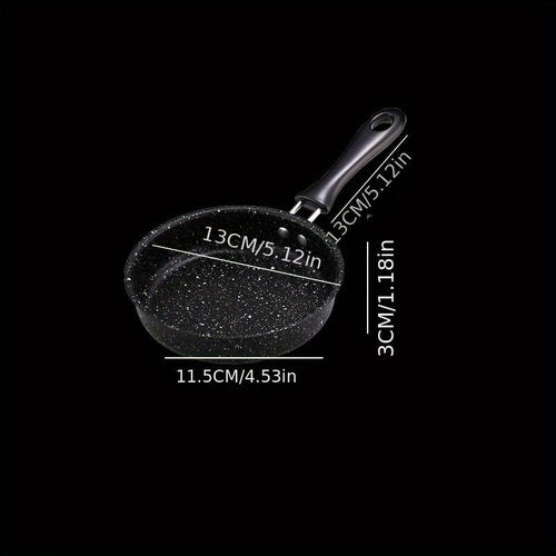 Planet Gates 12cm 1 Pc Mini Non Stick Egg Frying Pan, Suitable For Breakfast, Lunch, Dinner, Outdoor, Suitable For Induction Cookers And Gas Stoves, Mini Egg Frying Pan, Portable Flat Bottomed Pan, Cookware, Kitchen Utensils
