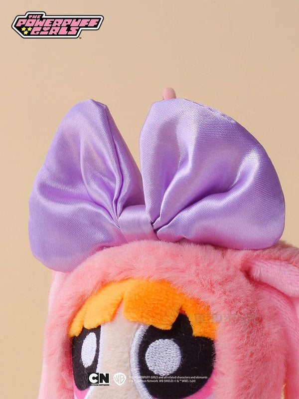Planet Gates 12cm Bag Plush Pendant Powerpuff Girls Cartoon Cute Dress Up Bunny Rabbit Plush Toy Pendant Bow Tie Doll Gift Doll for Girls