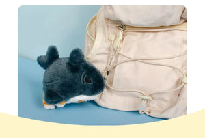 Planet Gates 12cm Cartoon Cute Shark Cat Fried Shrimp Cat Plush Doll Pendant Charm Package Pendant