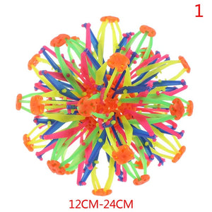 Planet Gates 12cm Children's Magic Telescopic Ball Outdoor Flower Ball Throwing Ball Kick-off Stretching Flower Ball Parent-child interactive toy