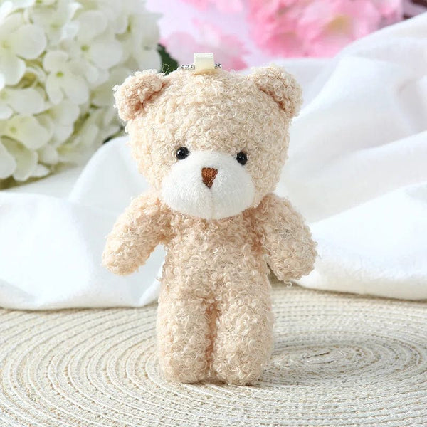 Planet Gates 12cm Cute Blush Teddy Bear Plush Toys Cartoon Rabbit Bunny Animal Plush Stuffed Dolls Keychain Pendant Girl Small Gift Wholesale