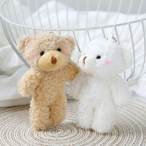 Planet Gates 12cm Cute Blush Teddy Bear Plush Toys Cartoon Rabbit Bunny Animal Plush Stuffed Dolls Keychain Pendant Girl Small Gift Wholesale