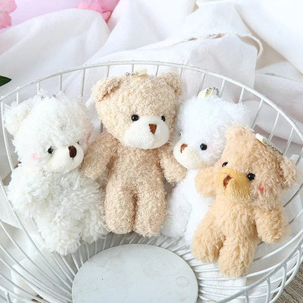 Planet Gates 12cm Cute Blush Teddy Bear Plush Toys Cartoon Rabbit Bunny Animal Plush Stuffed Dolls Keychain Pendant Girl Small Gift Wholesale