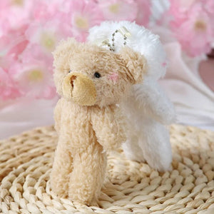 Planet Gates 12cm Cute Blush Teddy Bear Plush Toys Cartoon Rabbit Bunny Animal Plush Stuffed Dolls Keychain Pendant Girl Small Gift Wholesale