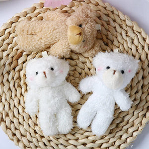 Planet Gates 12cm Cute Blush Teddy Bear Plush Toys Cartoon Rabbit Bunny Animal Plush Stuffed Dolls Keychain Pendant Girl Small Gift Wholesale