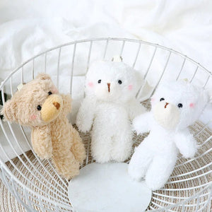 Planet Gates 12cm Cute Blush Teddy Bear Plush Toys Cartoon Rabbit Bunny Animal Plush Stuffed Dolls Keychain Pendant Girl Small Gift Wholesale