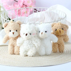 Planet Gates 12cm Cute Blush Teddy Bear Plush Toys Cartoon Rabbit Bunny Animal Plush Stuffed Dolls Keychain Pendant Girl Small Gift Wholesale